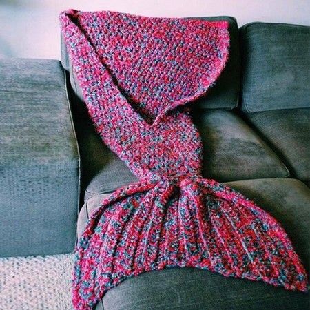 Artist Playfully Redesigns Cozy Mermaid Tails Knitted Blankets and Throws