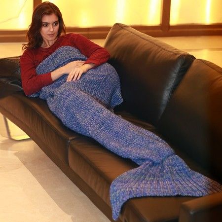 Artist Playfully Redesigns Cozy Mermaid Tails Knitted Blankets and Throws