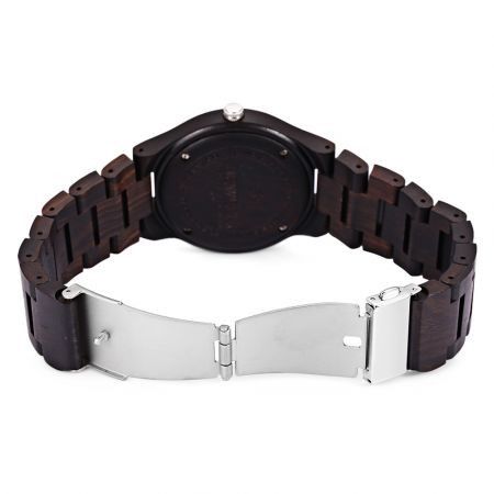 Bewell ZS - W127A Male Wooden Quartz Watch Date Luminous Display Japan Movt Wristwatch