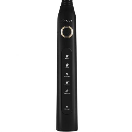 SEAGO SG - 507 Electric USB Sonic Toothbrush Dentist Rechargeable Cleaner with Smart Timer Five Optional Brushing Modes Waterproof Fully Washable Replacement Heads