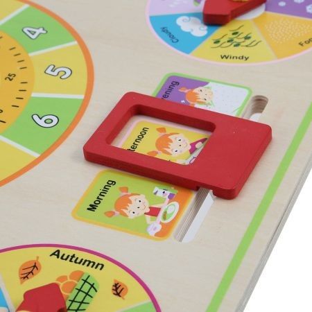 Multifunctional Clock Calendar Board Cognitive Training Toy