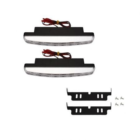 2pcs Super Bright White 8 LED DC12V DRL Car Daytime Running Light Head Lamp