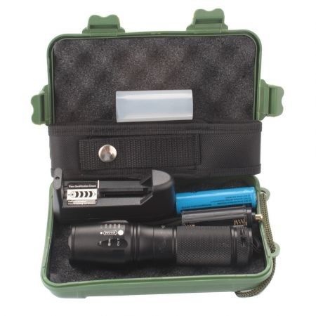 Portable Ultra-bright CREE XML T6 LED Flashlight Kit