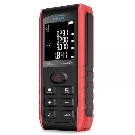 Inlife E40 40M Handheld Digital Laser Distance Meter with High Accuracy