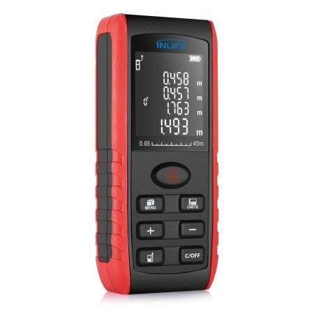 Inlife E40 40M Handheld Digital Laser Distance Meter with High Accuracy