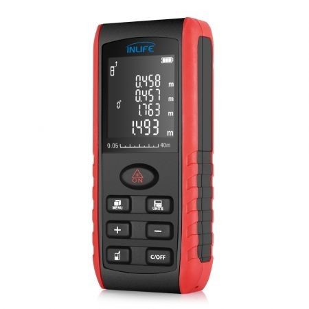 Inlife E40 40M Handheld Digital Laser Distance Meter with High Accuracy