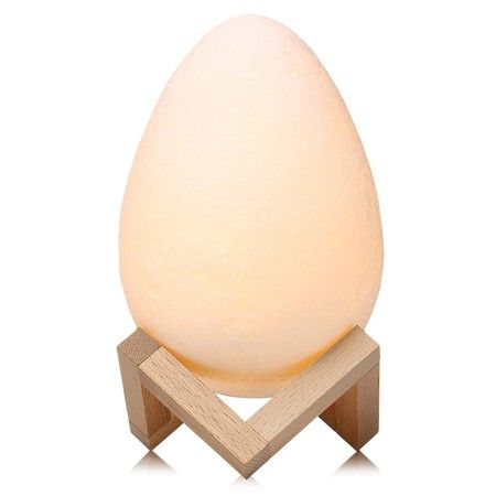 3D Printing Egg Light Patting Night Lamp 3 Colors for Bedroom