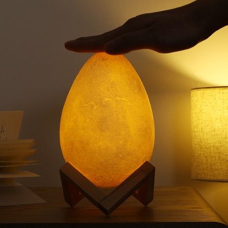 3D Printing Egg Light Patting Night Lamp 3 Colors for Bedroom