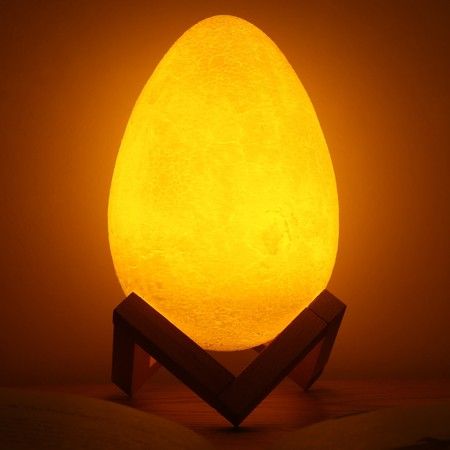 3D Printing Egg Light Patting Night Lamp 3 Colors for Bedroom