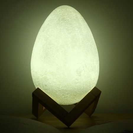 3D Printing Egg Light Patting Night Lamp 3 Colors for Bedroom