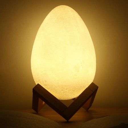 3D Printing Egg Light Patting Night Lamp 3 Colors for Bedroom