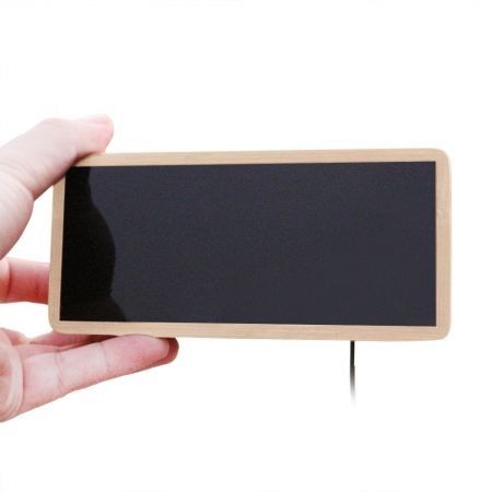 Bamboo Wooden Alarm Clock LED Display with Mirror Temperature Digital Watch