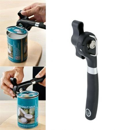 Manual Can Opener Tin Can Opener Safety Cut Lid Smooth Edge Side Stainless Steel