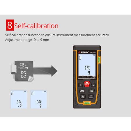 Handheld Laser Range Finder Infrared Measuring Instrument 50M