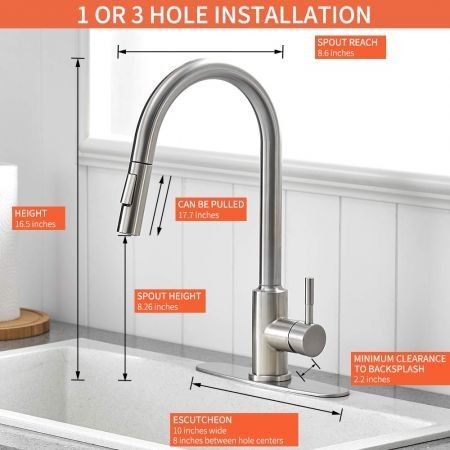 Touch On Kitchen Faucet with Pull Down Sprayer SUS304 Stainless Steel Smart Kitchen Sink Faucets with Deck Plate Brushed Nickel