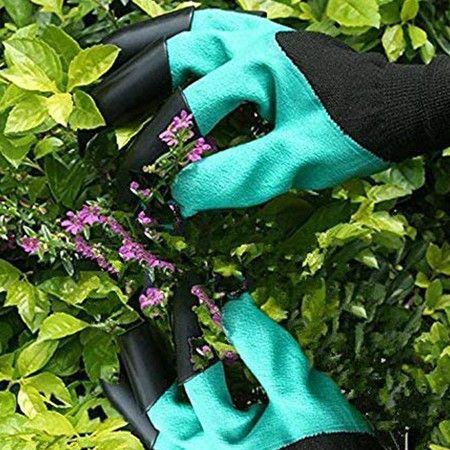 Garden Genie Gloves, Waterproof Garden Gloves with Claw For Digging Planting, Best Gardening Gifts for Women and Men. (Green)