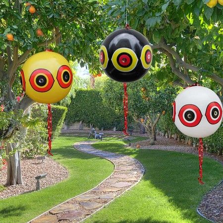 3 PCS Reflective Eyes Balloon Bird Repellent, Keep Birds Away from Garden