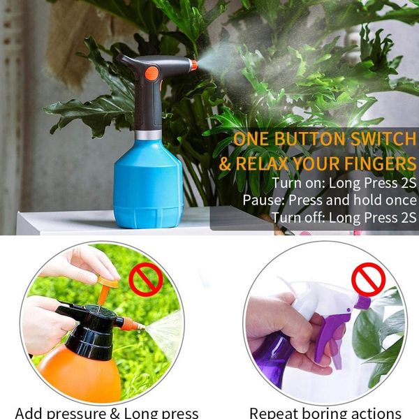 Electric Plant Mister Spray Bottle for House Flower (Blue)