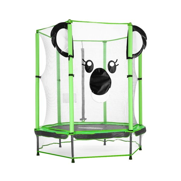 Genki 55 Inch Koala Trampoline for Kids with Safety Net Enclosure