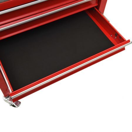 Tool Trolley with 4 Drawers Steel Red