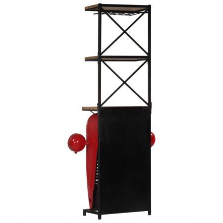 Tractor Wine Cabinet 49x32x183 cm Solid Mango Wood