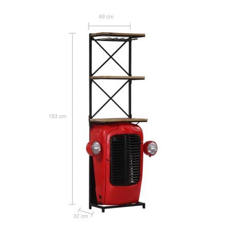 Tractor Wine Cabinet 49x32x183 cm Solid Mango Wood