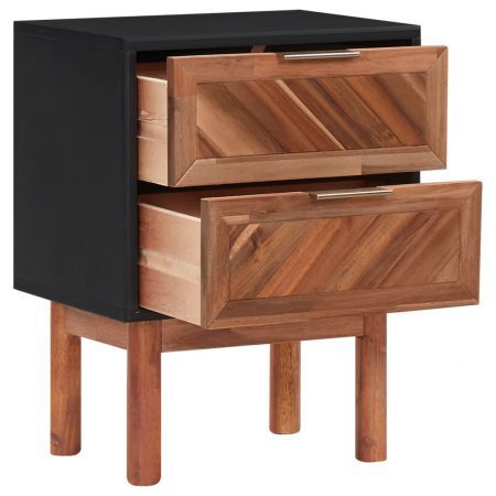 Nightstands 2 pcs 40x30x53 cm Solid Acacia Wood and MDF