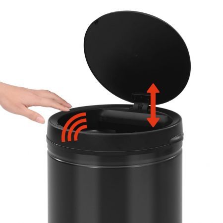 Automatic Sensor Dustbin 80 L Carbon Steel Black