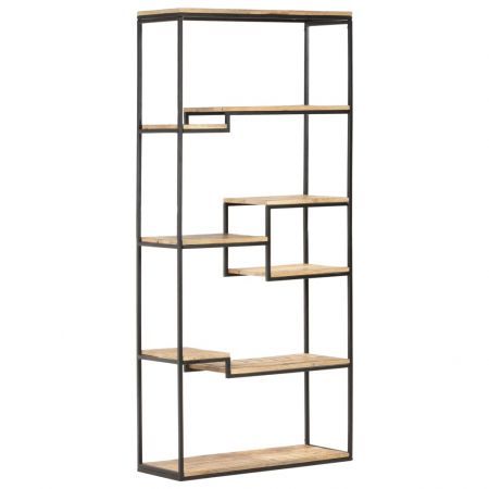 Bookcase 80x30x180 cm Rough Mango Wood