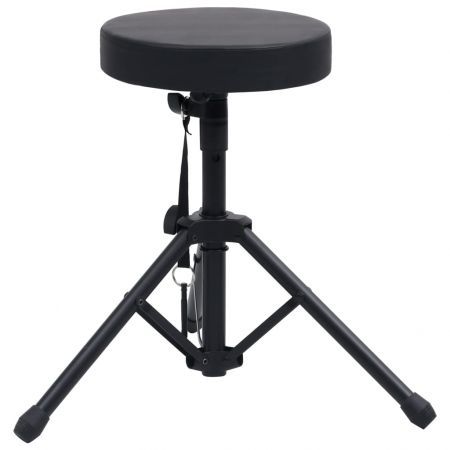 Adjustable Drum Stool Black Round