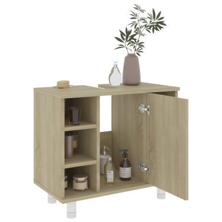 Bathroom Cabinet Sonoma Oak 60x32x53,5 cm Chipboard