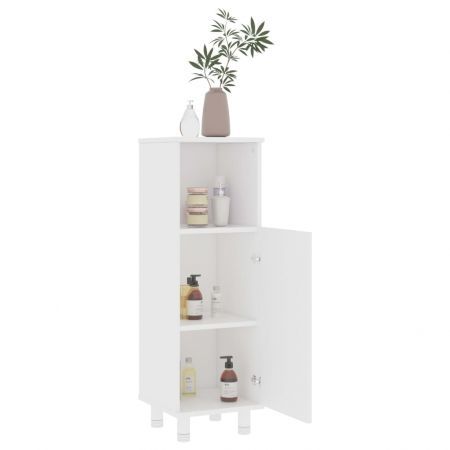 Bathroom Cabinet White 30x30x95 cm Chipboard