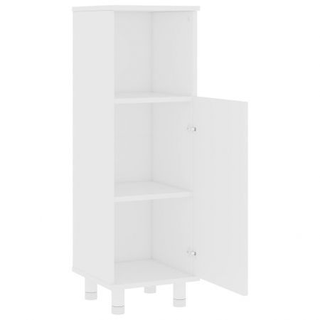 Bathroom Cabinet White 30x30x95 cm Chipboard