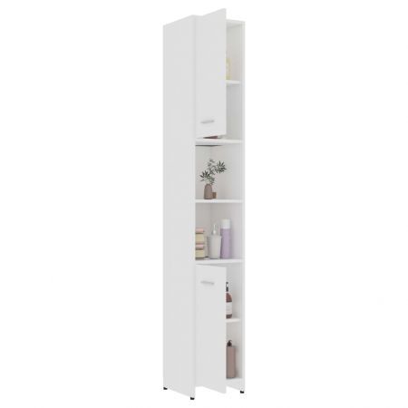 Bathroom Cabinet White 30x30x183.5 cm Chipboard