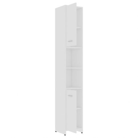 Bathroom Cabinet White 30x30x183.5 cm Chipboard