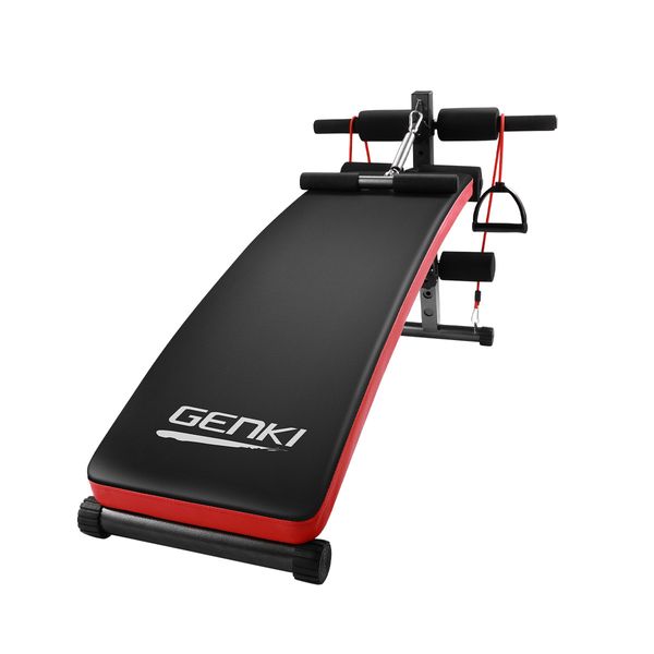 GENKI Multi-Function Sit-Up Bench Home Gym Equipment Workout Set 3 Adjustable Height Settings