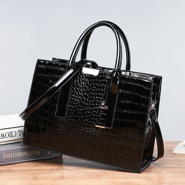 Luxury PU Leather Crocodile Ladies Handbag Purse Wallet Card Bag Shoulder Crossbody Bag