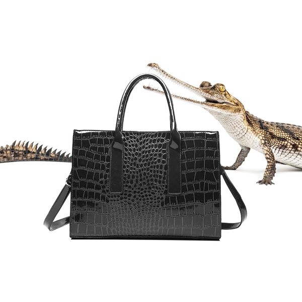 Luxury PU Leather Crocodile Ladies Handbag Purse Wallet Card Bag Shoulder Crossbody Bag