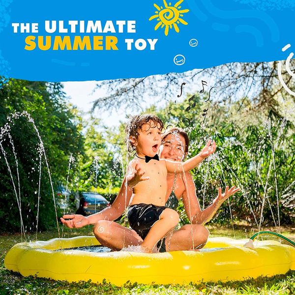 3-in-1 Sprinkler for Kids, Splash Pad, and Wading Pool for Babies and Toddlers