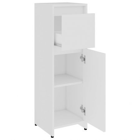 Bathroom Cabinet White 30x30x95 cm Chipboard