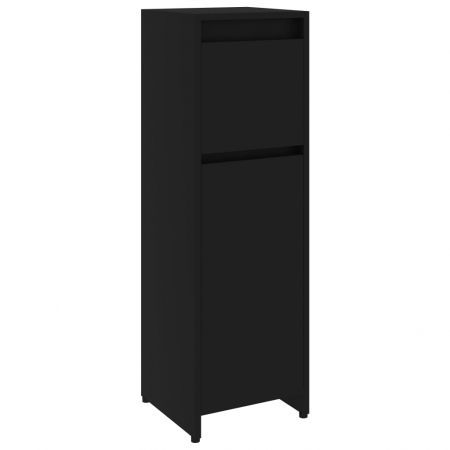 Bathroom Cabinet Black 30x30x95 cm Chipboard