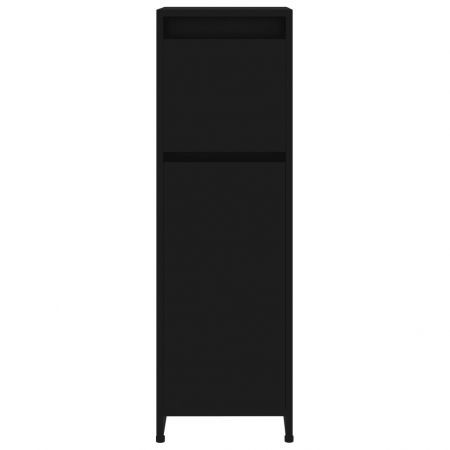 Bathroom Cabinet Black 30x30x95 cm Chipboard