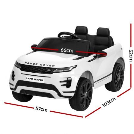 Kids Electric Ride On Car Land Rover Licensed Toy Cars Remote 12V Battery White