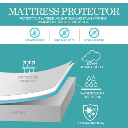 DreamZ Terry Cotton Fully Fitted Waterproof Mattress Protector in Queen Size