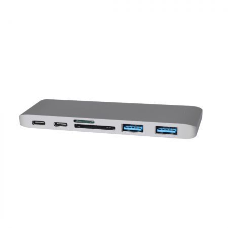 USB 3.0 Type-C HUB 6 Port Powered Adapter High Speed Splitter for Macbook pro