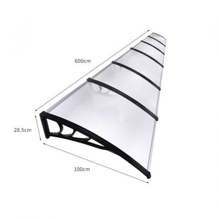 Door Window Awning Outdoor Canopy UV Patio Sun Shield Rain Cover DIY 1M X 6M