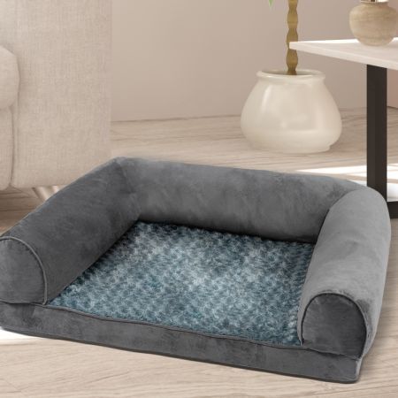 Pet Bed Sofa Dog Bedding Soft Warm L Cover Grey Cover Large