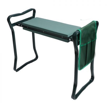 Outdoor Foldable Garden Kneeler Seat with Tool Pouch Portable Bench Cushion Pad