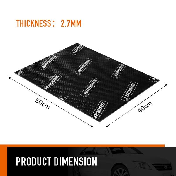 Butyl Sound Deadener Insulation Car Deadening Mat Automotive Proofing Noise Shield Truck Vibration 2.7mm Rubber 4 SQM 20Pcs