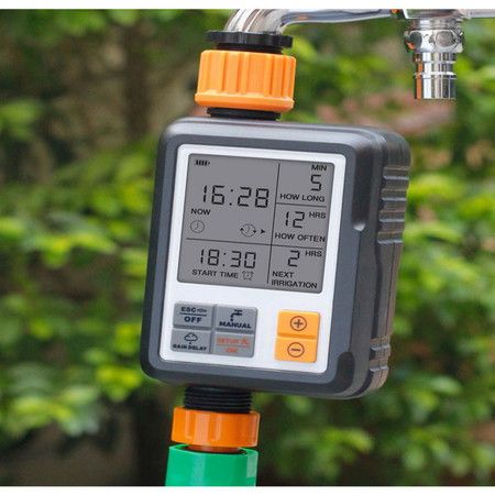 Hose Sprinkler Timer  Waterproof Child Lock Rain Delay Large Screen IP65 for Garden Lawn